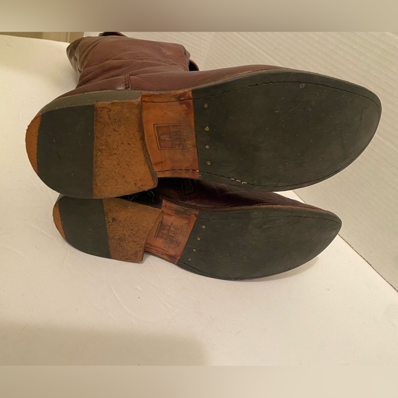 Frye Shirley Over-The-Knee Brown Leather Riding Boots Size 6 - Picture 11 of 12